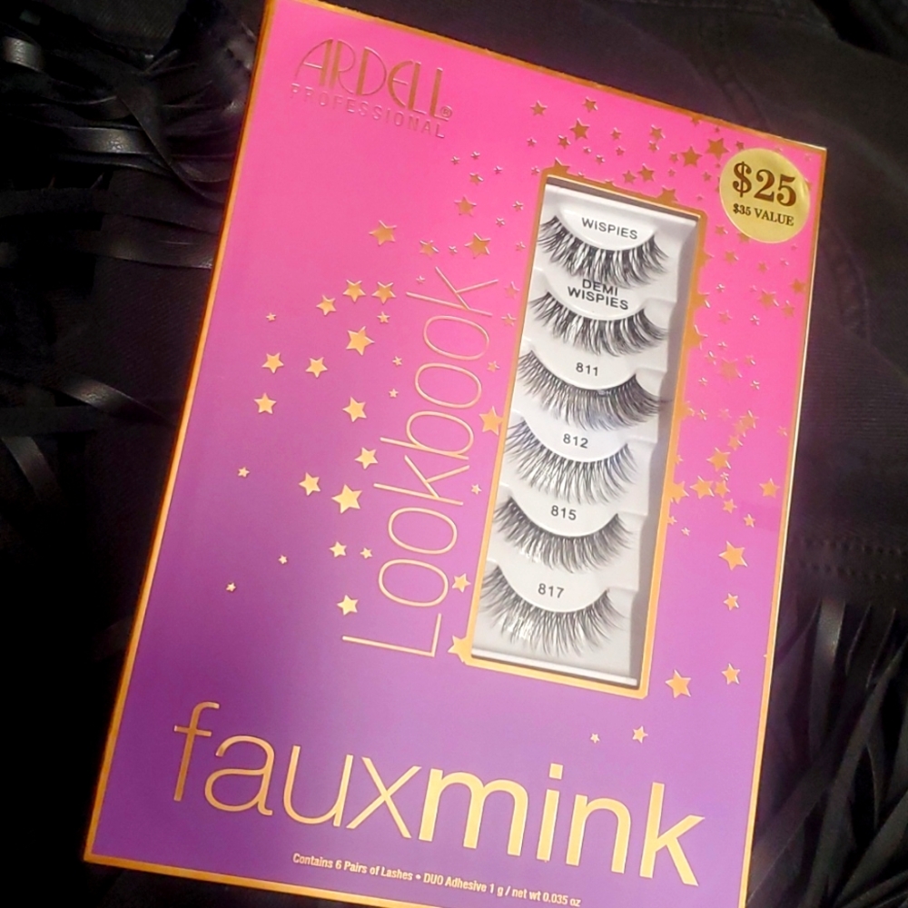 Lash book name brand Ardell Faux Mink lashes six pairs